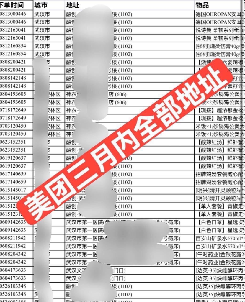 美团外卖地址
